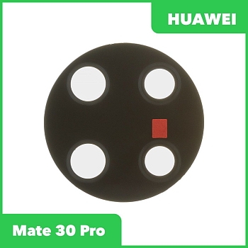 Стекло задней камеры для Huawei Mate 30 Pro (LIO-L09) (без рамки) (черный)