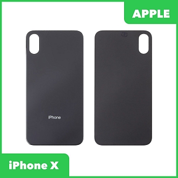 Задняя крышка корпуса для Apple iPhone X, черная (категория А)